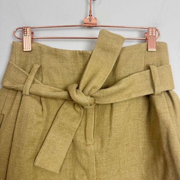 BA&SH | NEW The Nyle Tan High-Waisted Shorts with Belt Women’s Size X-Small - Picture 6 of 15